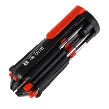 8-in-1 Multi-Function LED Torch Light Screwdriver Tool Kit