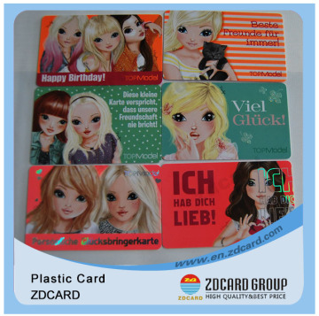 Plastic Printing Gift Cards for Cartoon/PVC Printing Special Gift Cards