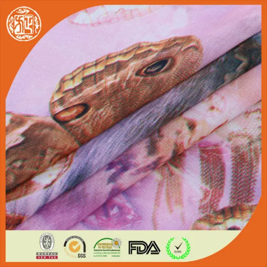 OEM Print 2014 new coming polyester chiffon butterfly print silk fabric