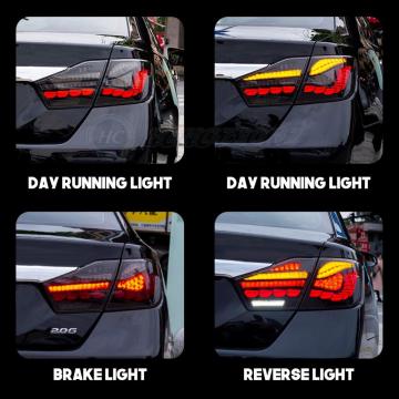 HCMOTIONZ Car Back Lamps Assembly DRL Start UP Animation 2012-2015 LED Tail Lights for Toyota Camry