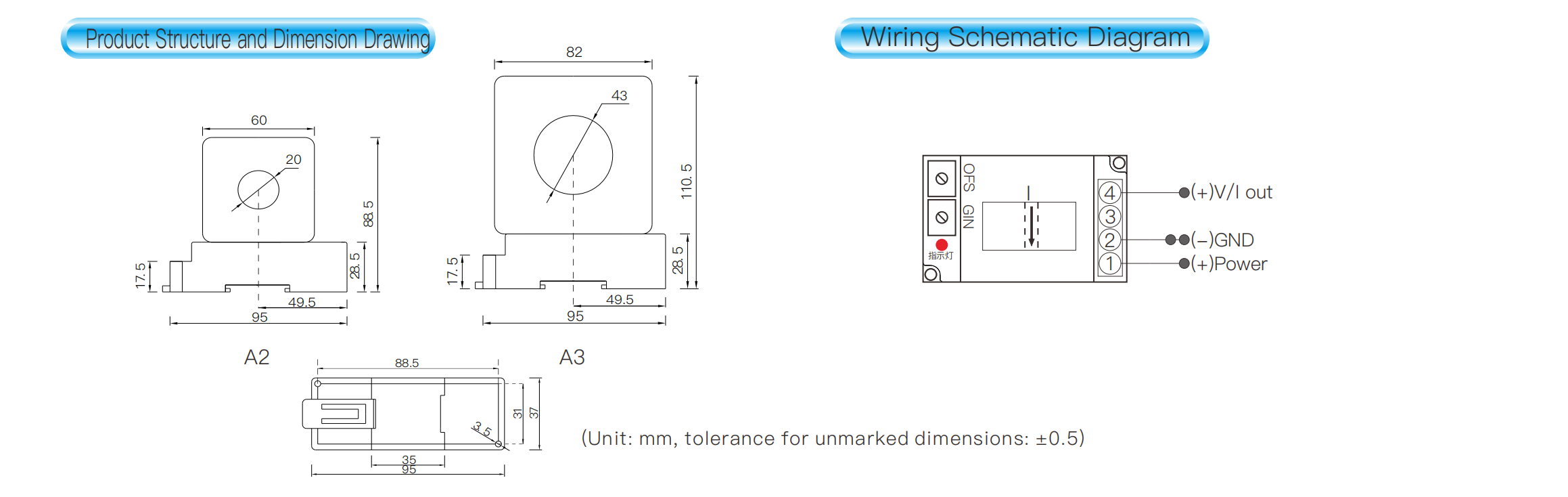 industrial current sensor