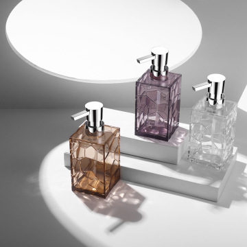 White Acrylic Soap Dispenser Set for Bathroom & Kitchen