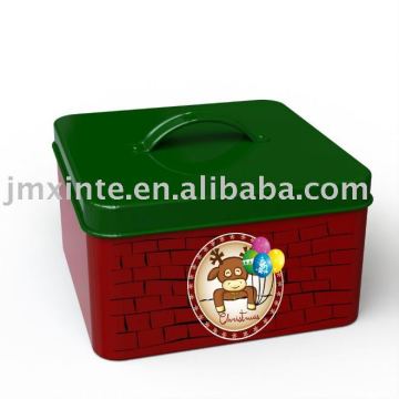 Christmas metal gift box