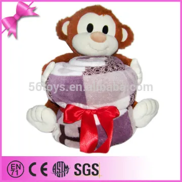 China new design plush toy with blanket long arms and legs monkey plush toy