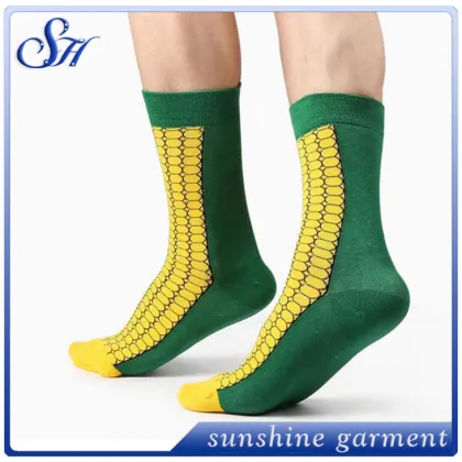 Happy socks with colorful patterns custom logo men socks