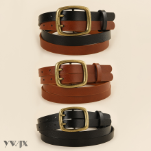 Cinturão de fivela de cobre atemporal para o estilo cotidiano