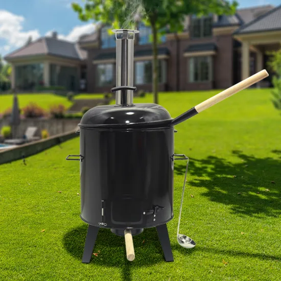 Enamel Steel Boiler Charcoal Combi Chimney Mini Pot Stove Burner Kitchen Soup Boiler Stew Pot Stove With Barbecue Function