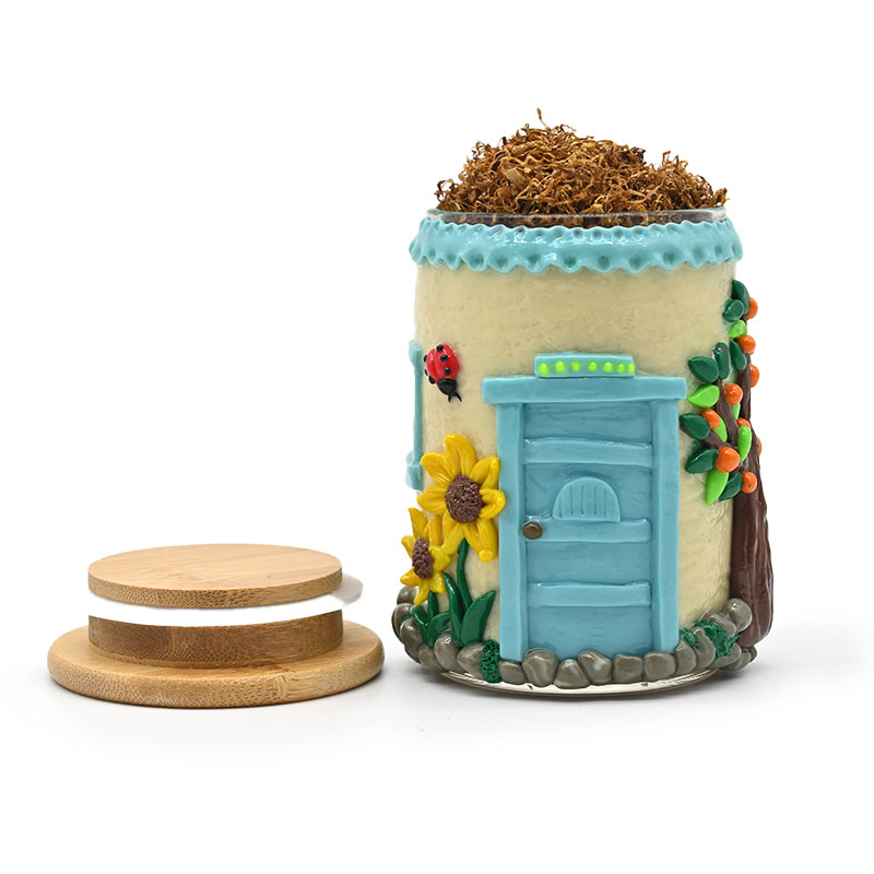 Blue leisure cabin 3D Cartoon Storage Holder