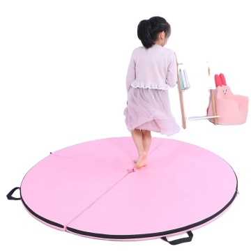 Waterproof Round Gymnastics Mat: Ideal for Kids' Dance, Pole Practice & Crash Landing