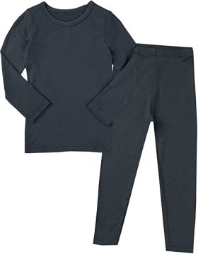 Μαλακό merino μαλλί μακρύ μανίκι πιτζάμα σετ για unisex παιδιά