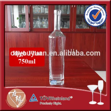 empty unique shaped wine glass bottles 750ml for sale