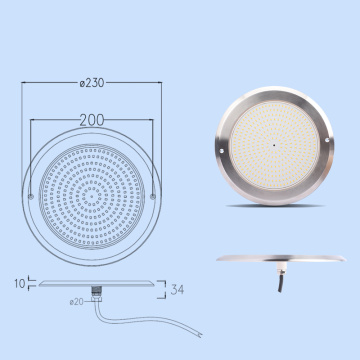 Subaquática 10mm 316SS Pool Light