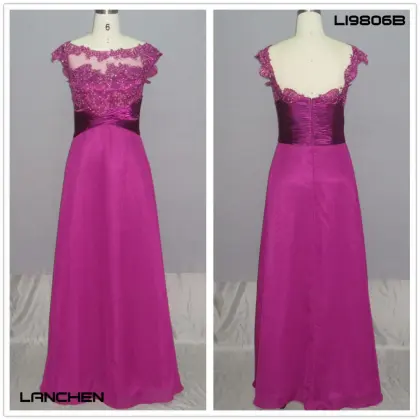 Women's Lace Flower Cap Sleeve Dress