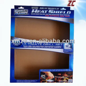 Factory Sale Foldable Corrugated Box with Window for BBQ Tool