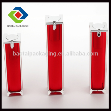 30ml/40ml/50ml Square Plastic Pump bottle for cosmetic packaging