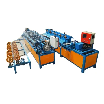Automatic Cyclone Fence Mesh Machine - Electric Control Galvanized Diamond Shape Chain Link Fence Mesh Machine