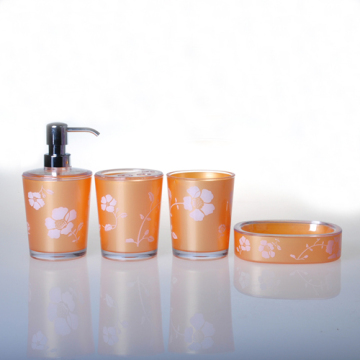 heat transfer pringting bathroom accessory set bouble thickness