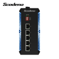 Industrial 5 puerto 10/100Base-T sin administrar -40 ° C a 75 ° C DIN Rar50 IP50 Ethernet Switch