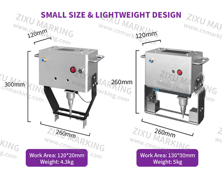 130x30 mm handheld dot peen marking machine