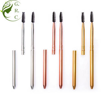 Metal Mascara maquillaje pinceles pestañas cepillo varita