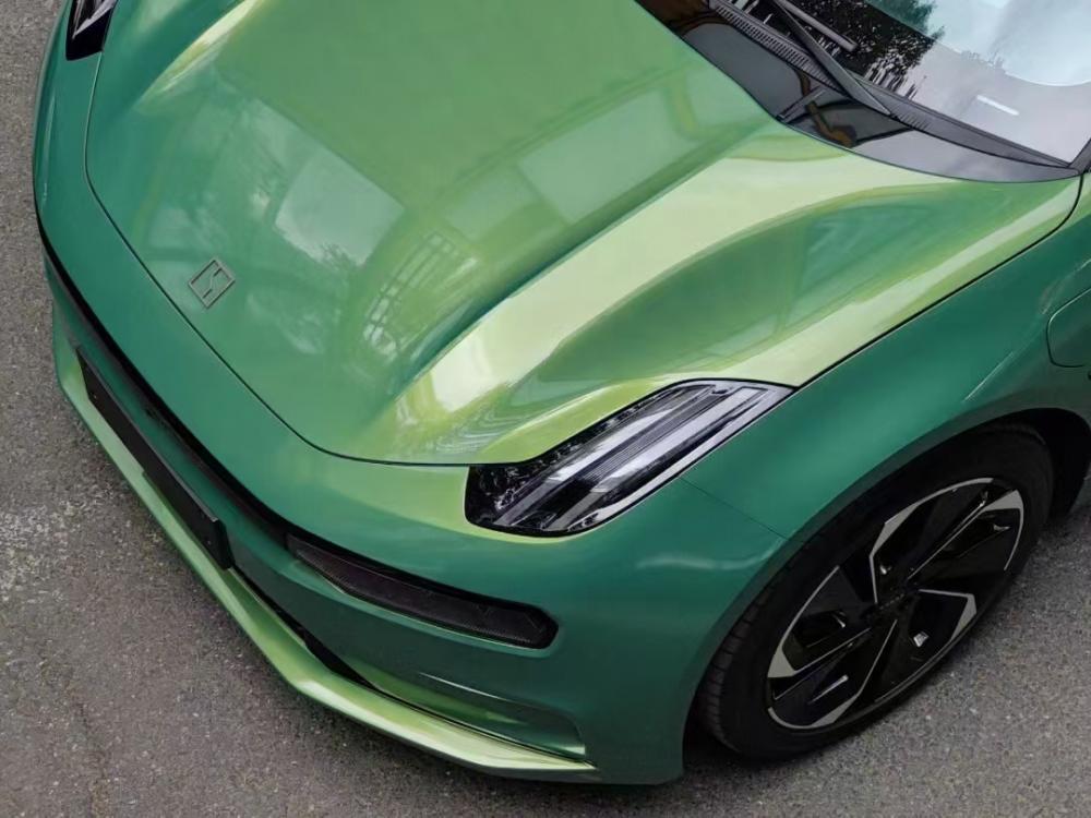 Iridescent Emerald Green Car Wrap