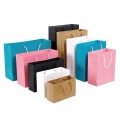 Luxury ribbon handle boutique shopping tote paper bags