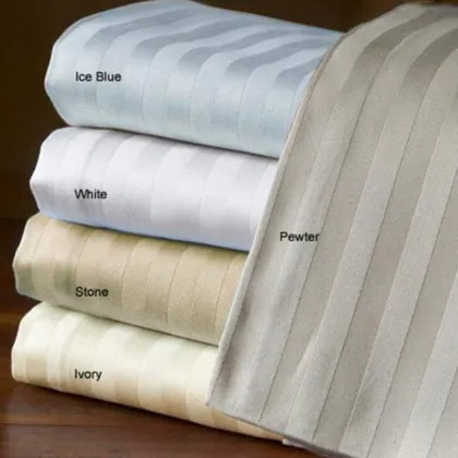 Organic Cotton Sateen Stripe Fabric