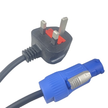 UK England Power Plug Blue PowerCon Connection Cable for Stage Light