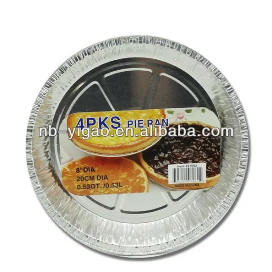 8" Aluminum Foil Pie Pan Set (4 pc)