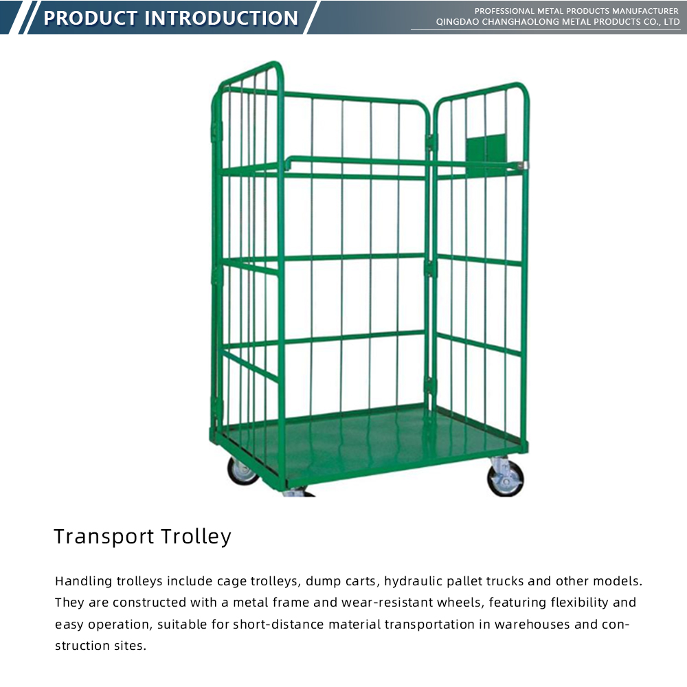 Foldable Mesh Storage Roll Cage Trolley x