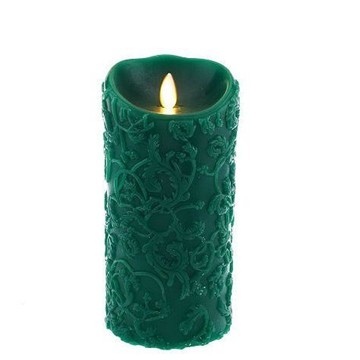 luminara embossed led pillar candle