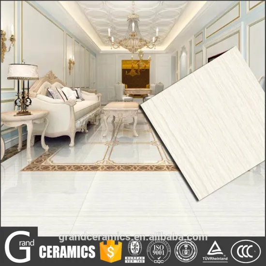 600x600mm High Gloss Floor Tile,White Carara Ceramic Tile , Foshan Tile