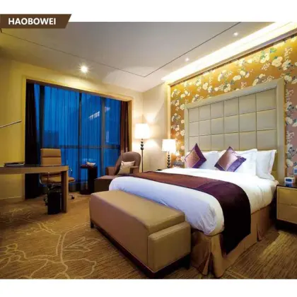 Foshan Shunde Lecong Ibis Hotel Bedroom Set with Bedstead - Customized Modern 3 Star Hotel Furniture