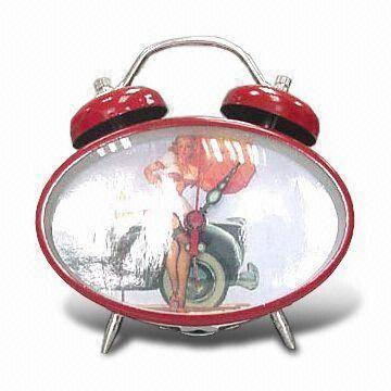 Alarm Clock with Metal Outshell and Glass Face