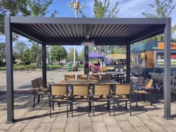 Louvre Gazebo Aluminum Outdoor Deck Garden Motorized