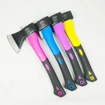 Forged Carbon Steel Hand Cutting Tools Plastic Handle Working Felling Axe