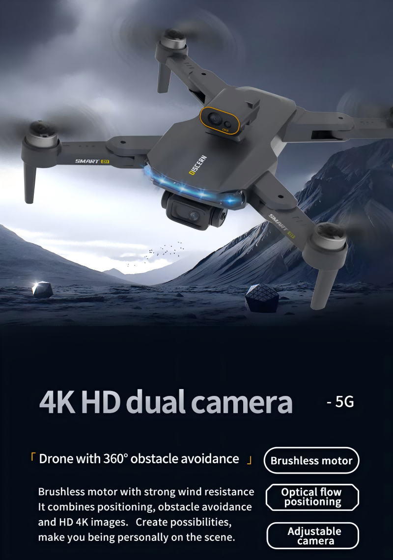 4K Dual Camera Brushless Optical Flow rc Dron