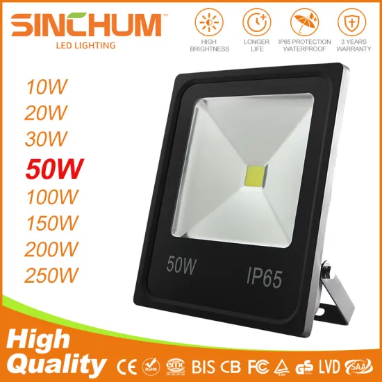 6000 lumens 50w die cast aluminium epistar led flood light