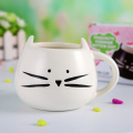 Hermosa cerámica gato taza de café