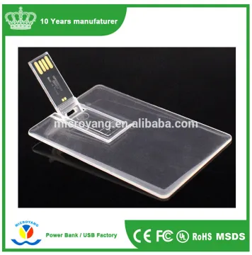 full color imprint logo transparent usb flash dirve credit card shape usb flash memory