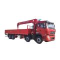 self loading flatbed truck 6x4 straight boom crane