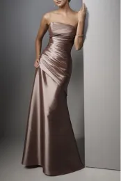 Wholesale brand new customized satin strapless evening dress