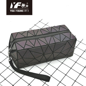 Geometric noctilucent PU hand bag clutch bag