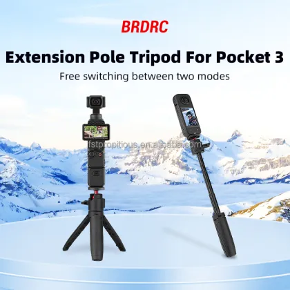 BRDRC Extension Pole Selfie Stick Tripod for OSMO Pocket 3 & GOPRO Accessories