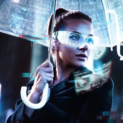 Luminous Cyberpunk Tech Glasses: LED Disco Sci-Fi Sunglasses
