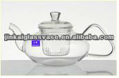 Handmade Wholesale Clear heart resistant glass teapot