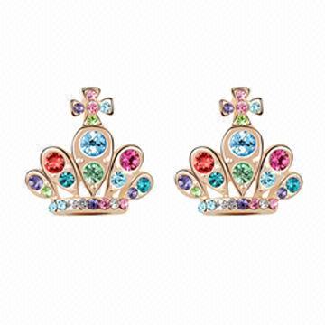 Gold-plated jewelry, made of crystal