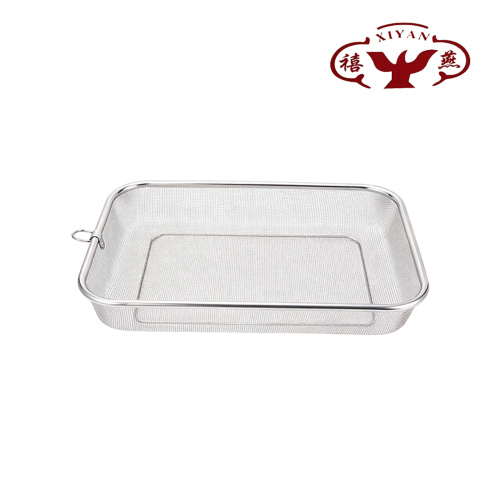 Giỏ vuông inox có vòng treo
