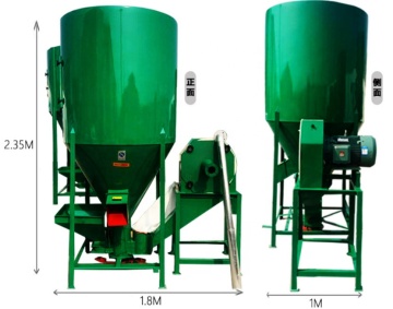 High Production Batch Cattle Feed Grinder Mixer Machine