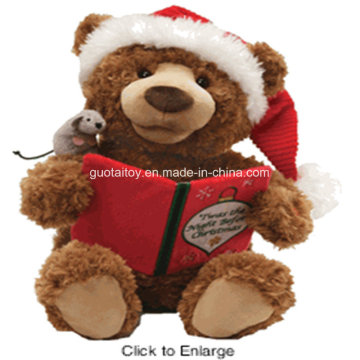 Educational Sitting Plush Teddy Bear for Christmas Gift (GT-09754)